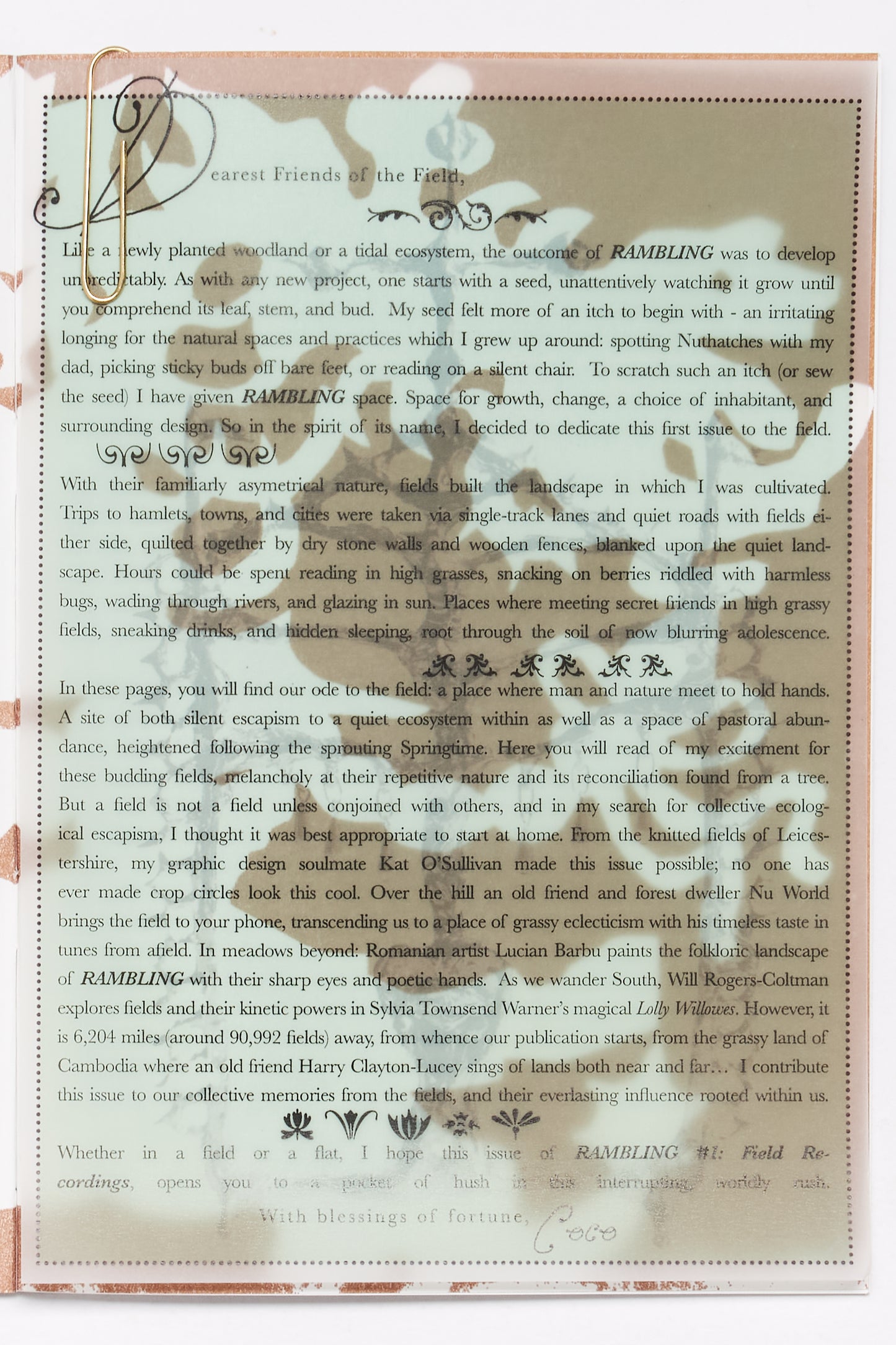 RAMBLING #1: Field Recordings